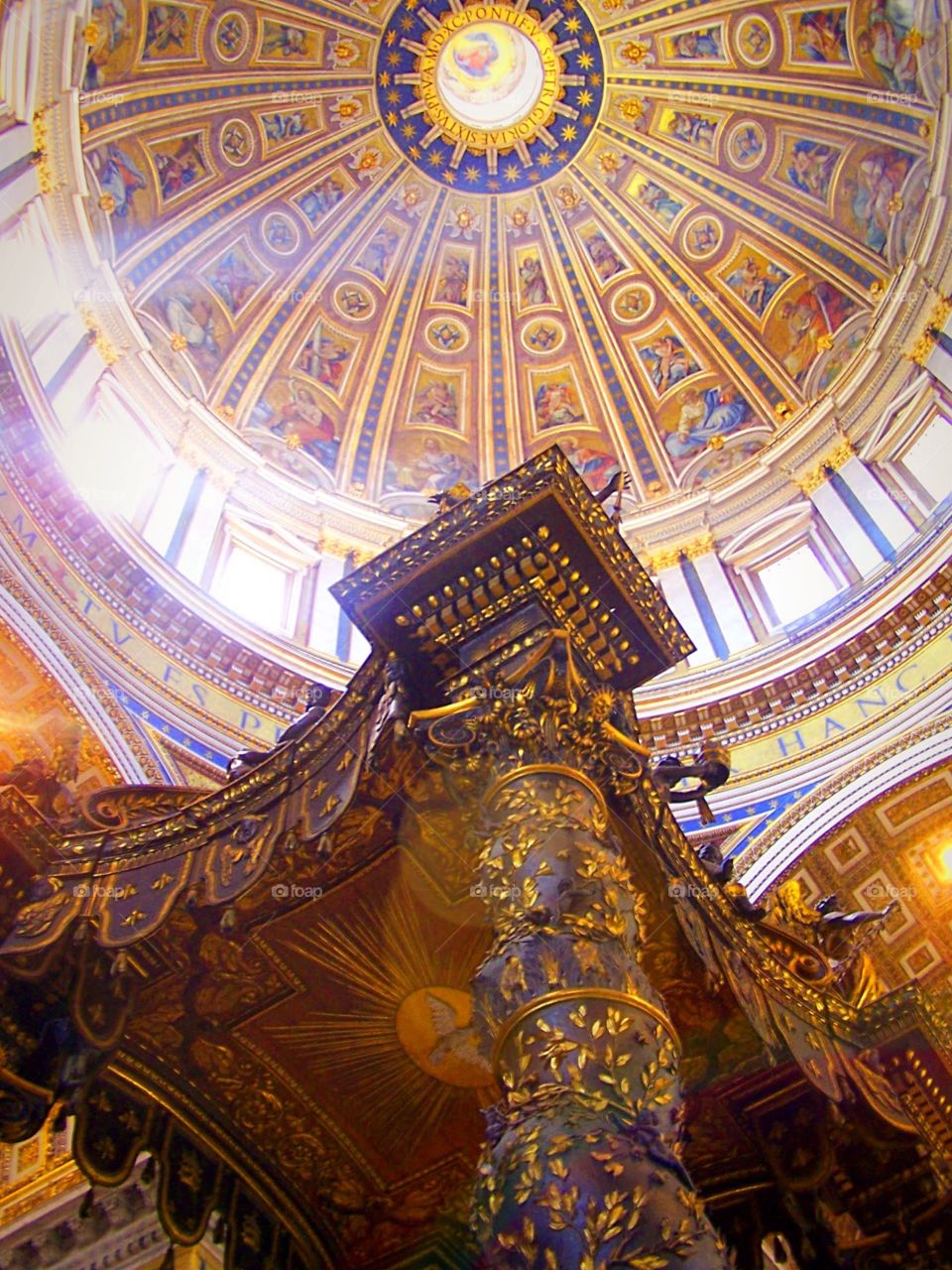 Altar of St. Peter’s Basilica in the Vatican City in Rome Italy