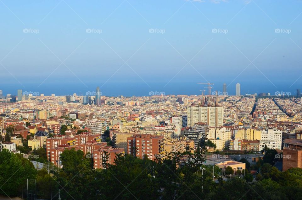 Barcelona view from park guell