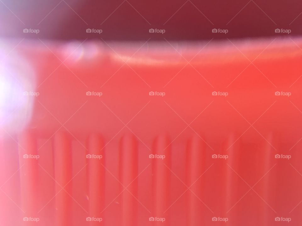 Macro plastic milk jug lid