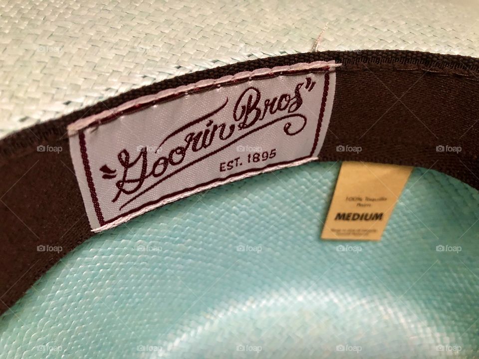 Goorin Brothers fedora, label under brim of hat
