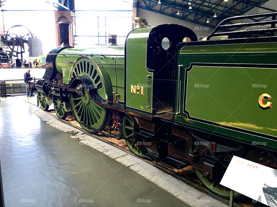 Stirling single no.1 GNR at the national railway museum York 