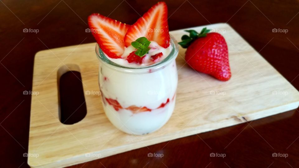 Fresh strawberry smoothie