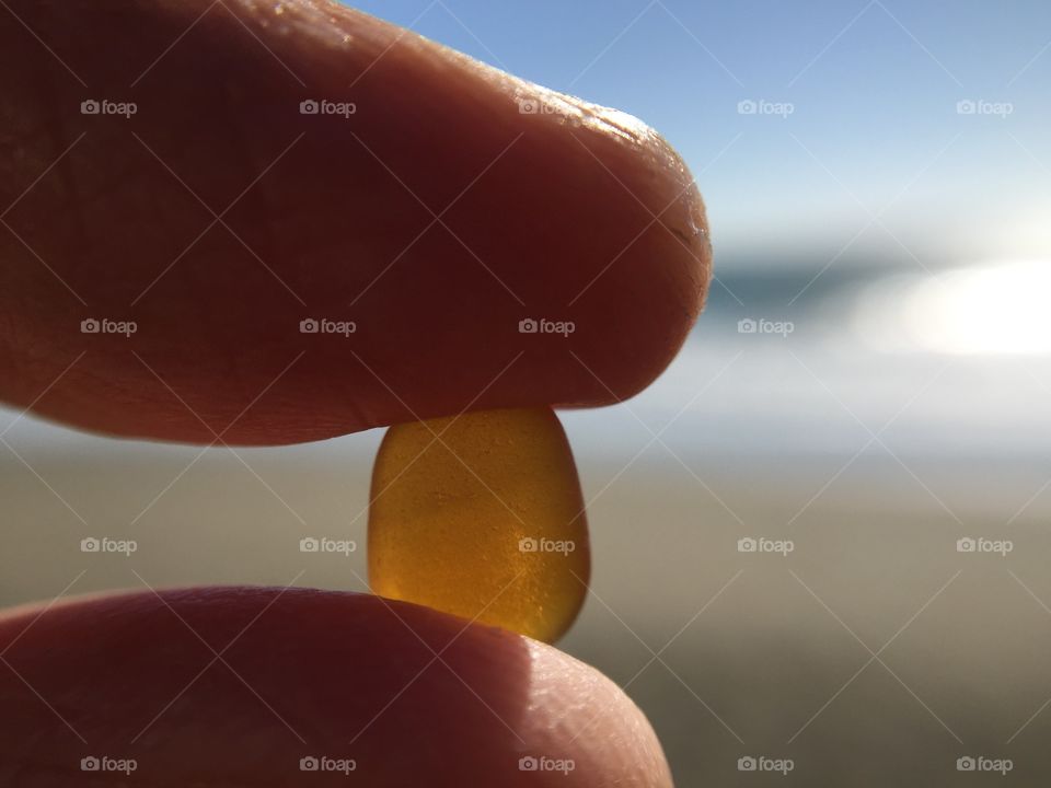 Hunting for the perfect pebble on a beach