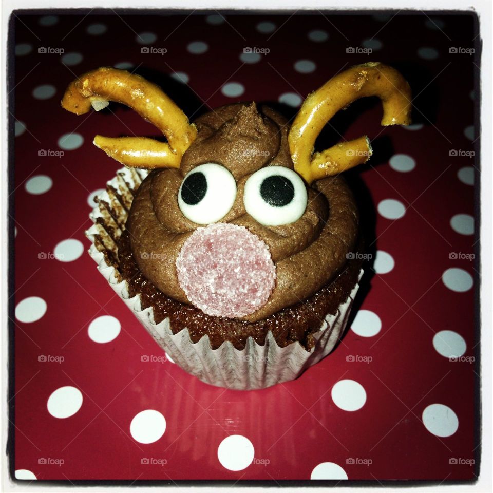 Reindeer cupcake for Christmas 