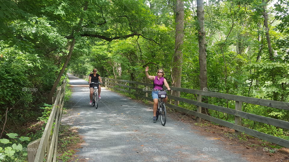 ride in the park. biking from  lewes to Rehoboth beach