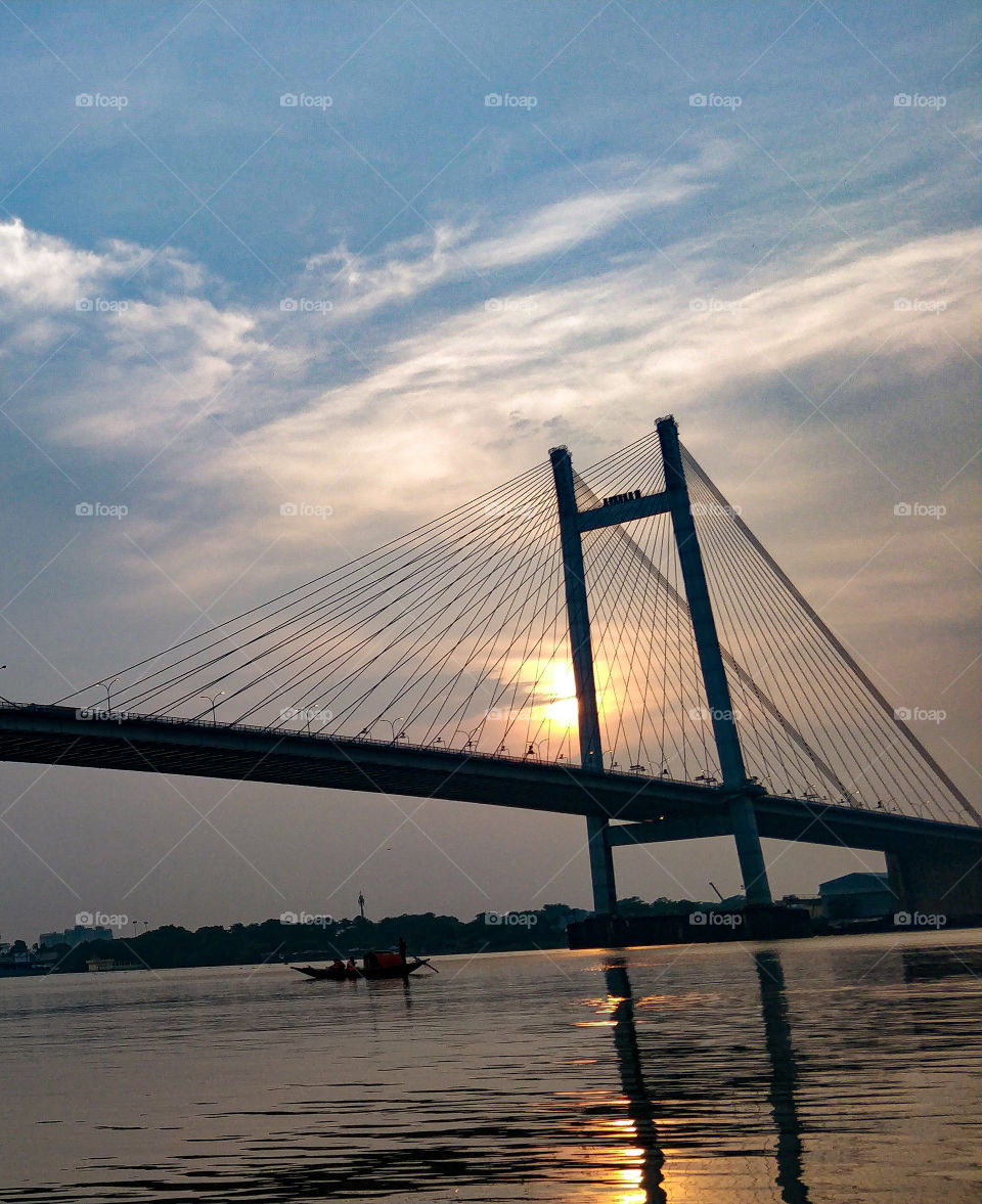 serene sunset by Princep Ghat, Kolkata