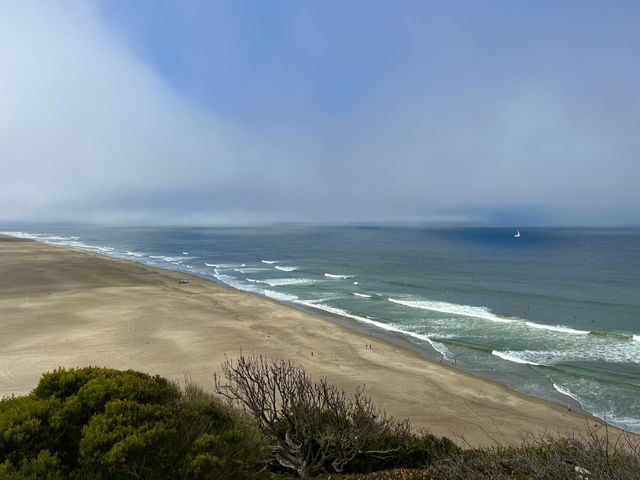 View of Ocean Beach from Sutro Heights in San Francisco California 