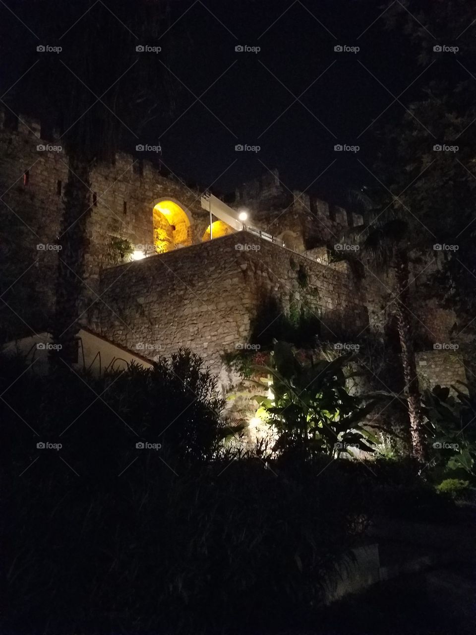 ancient Roman castle in old town antalya turkey