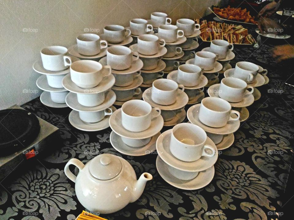 Cup setup for coffee break