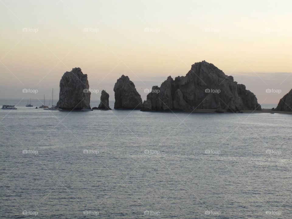 Vista. Rock formations at Cabo San Lucas