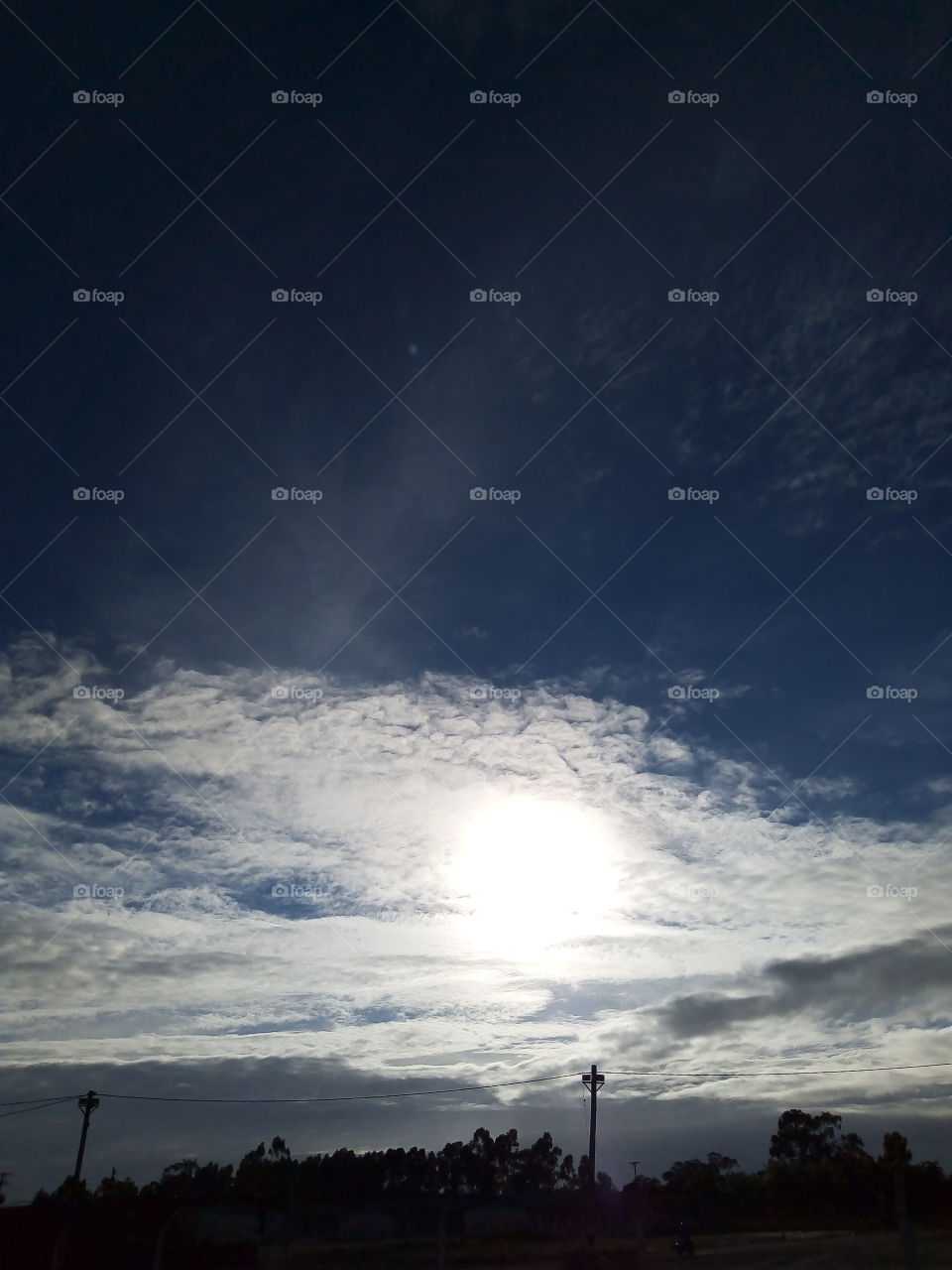 sun between the clouds