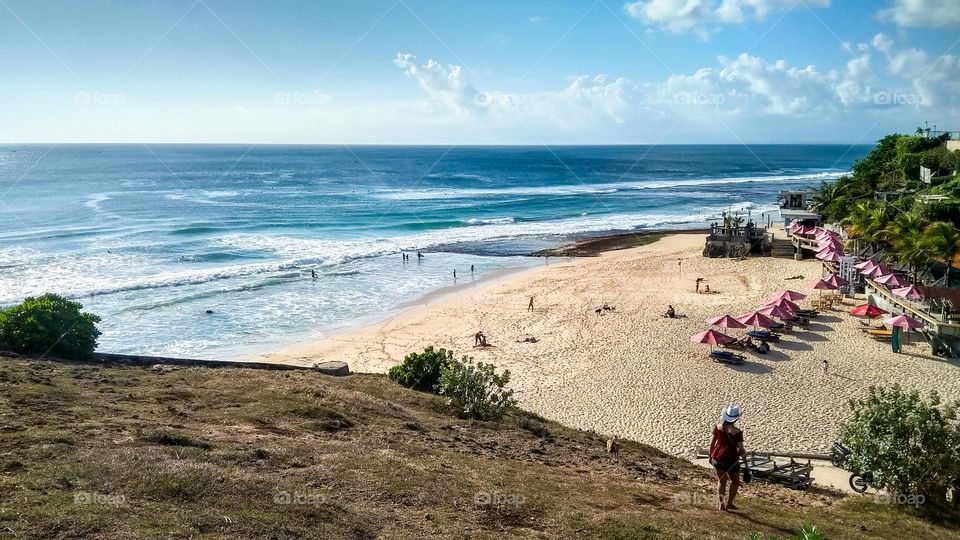 Beauty Beach seen from above in high angle view