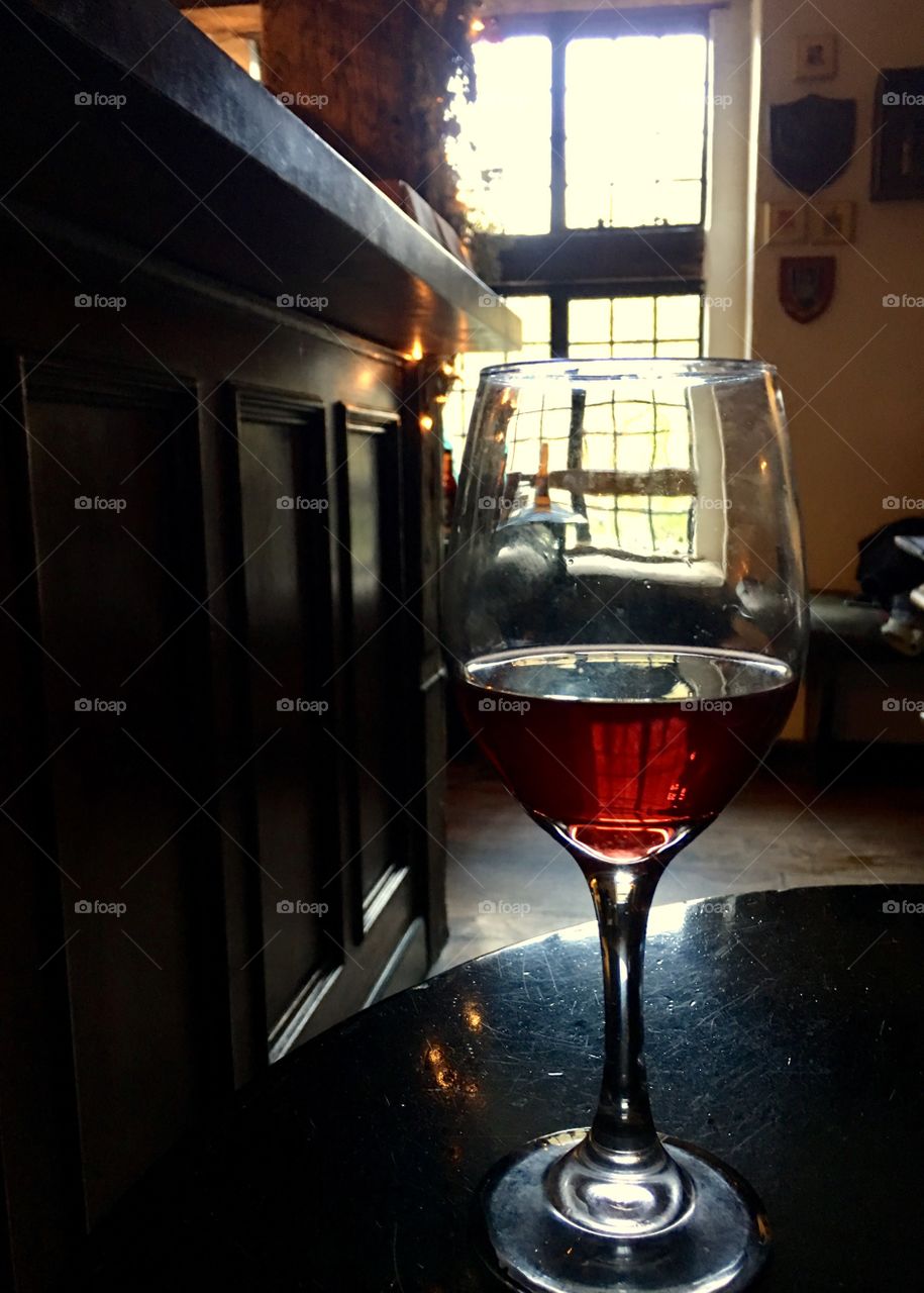 Wine at a quaint pub in CA