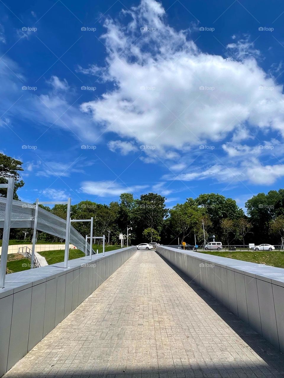 blue sky and white clouds