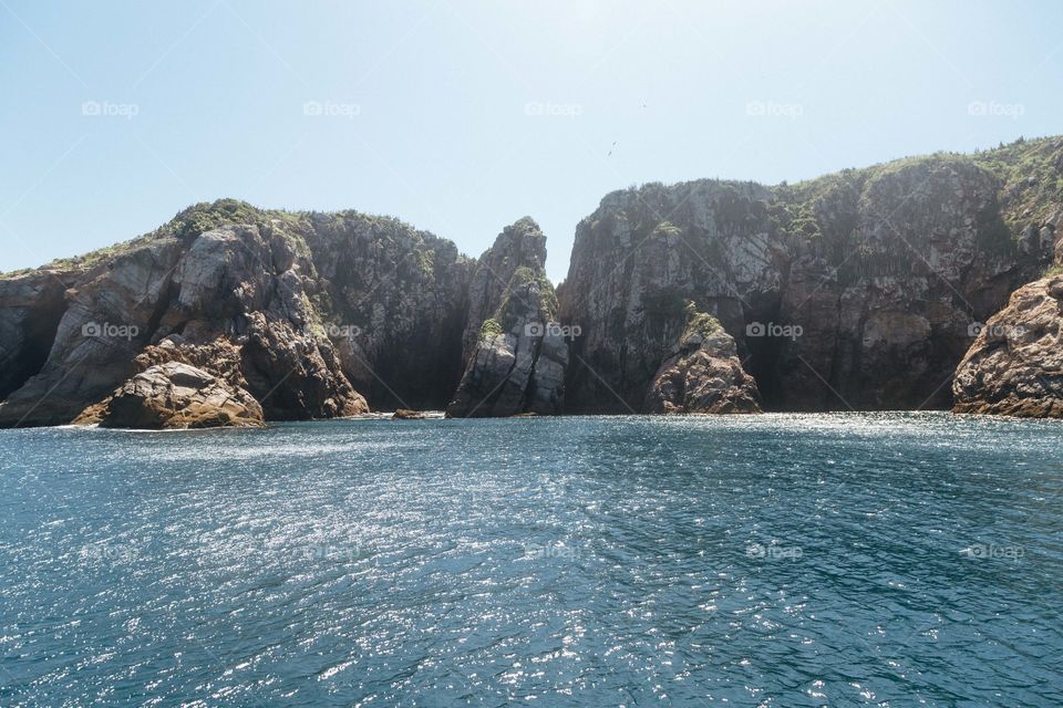 Praia com paisagem linda e fantástica no Brasil, na região do Lagos no Rio de Janeiro, em Arraial do Cabo