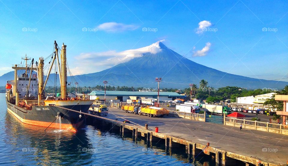 Mayon Volcano by the Sea