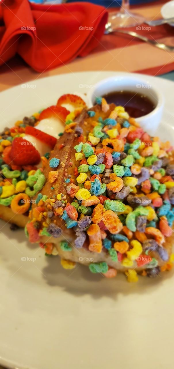 Cereal crusted French toast