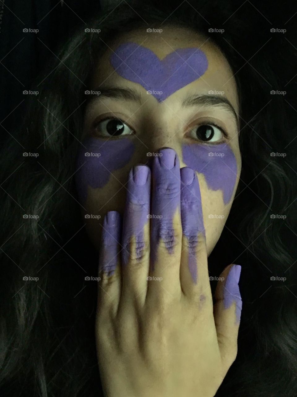 Purple face. Art