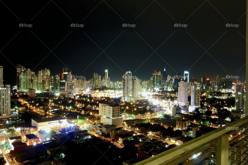 A night photograph of Panama City, Panama