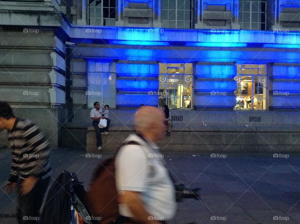 Blue lights in London 