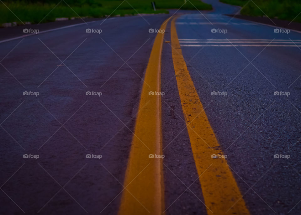 Close-up of road marking