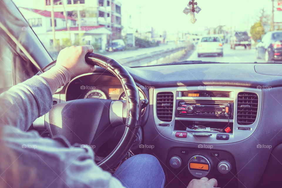 Car Driving Woman Traveler
