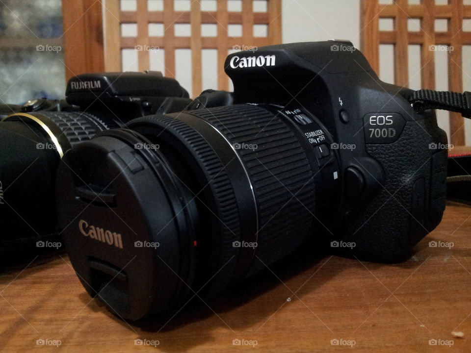 These are two of my cameras. They are both two quality brands, but I am a fan of the Canon brand.