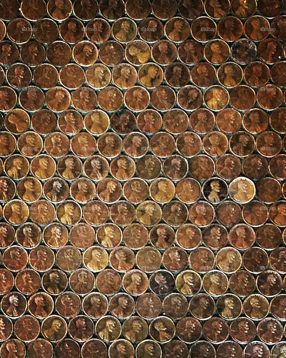 pennies on the floor