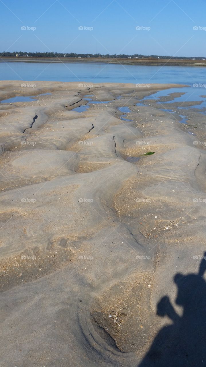 low tide sand pits
