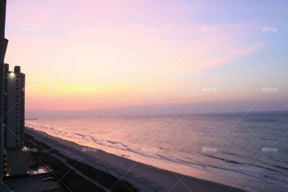 sunrise over Myrtle Beach