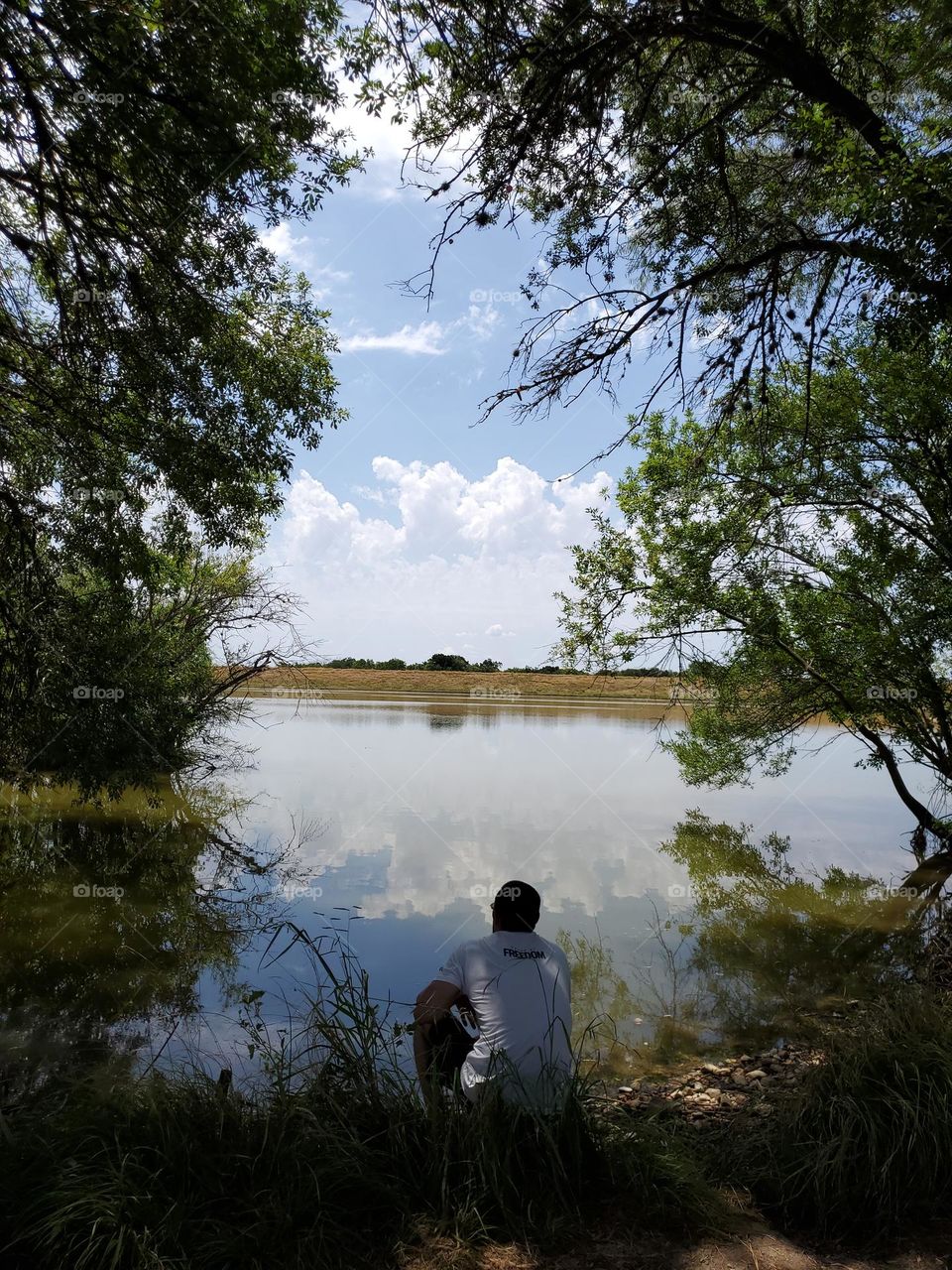 A peaceful stillness within by the lake.