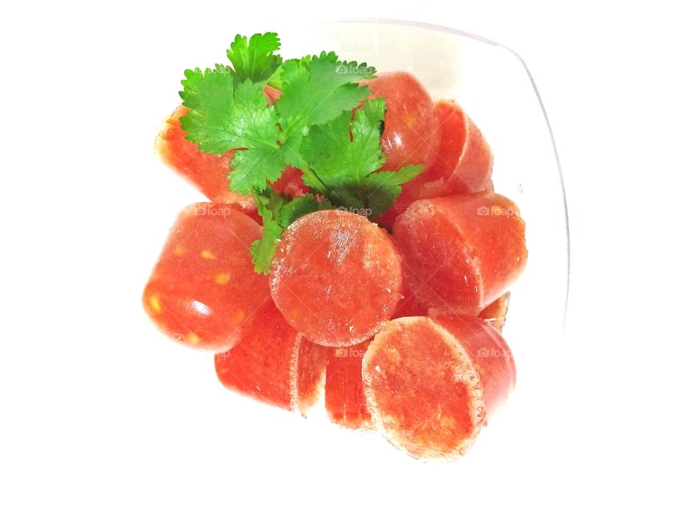 Frozen puréed tomatoes