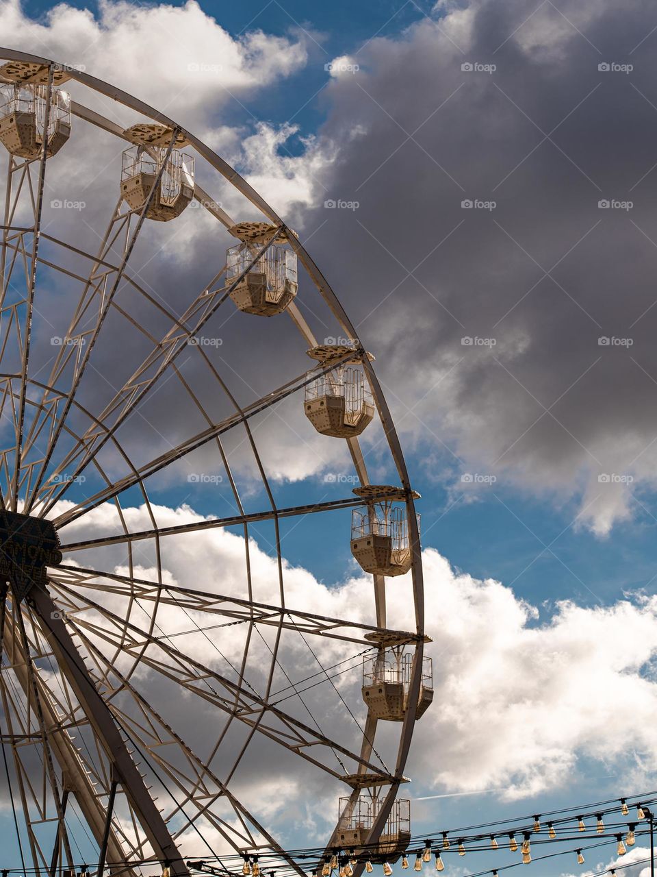 Wheel and clouds