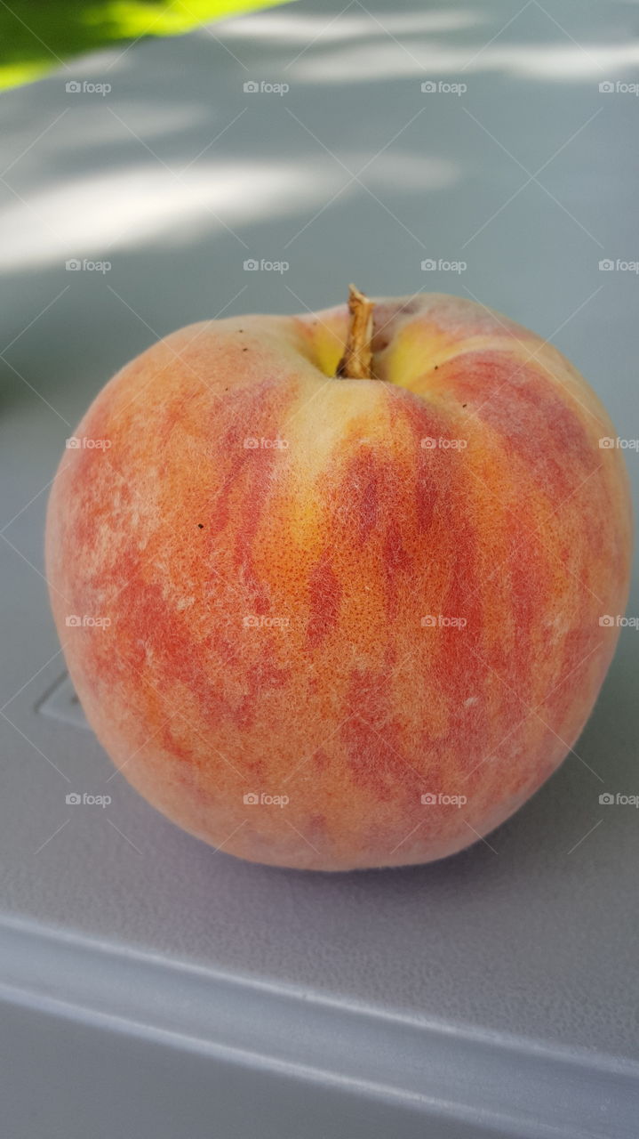 closeup to a peach