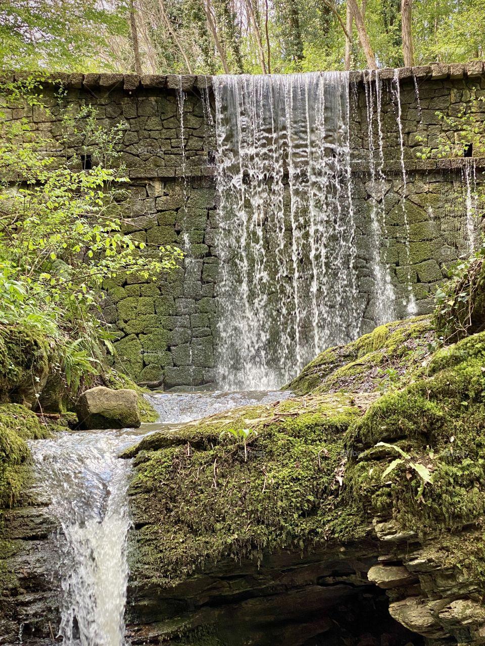 Cascading Waterfall while hiking in Italy
