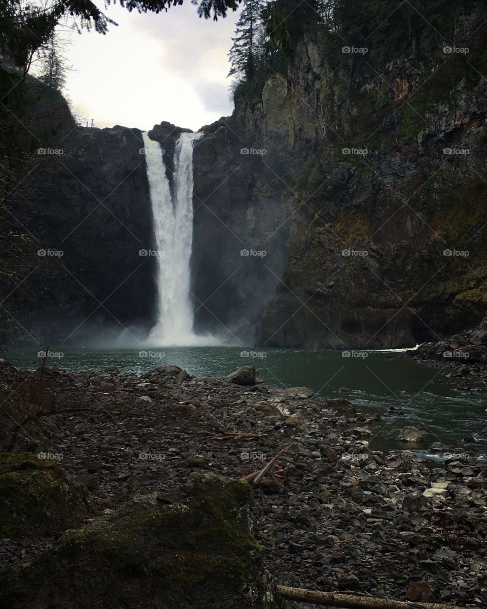 A waterfall 