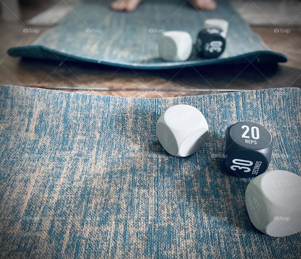 Gym mat during workout