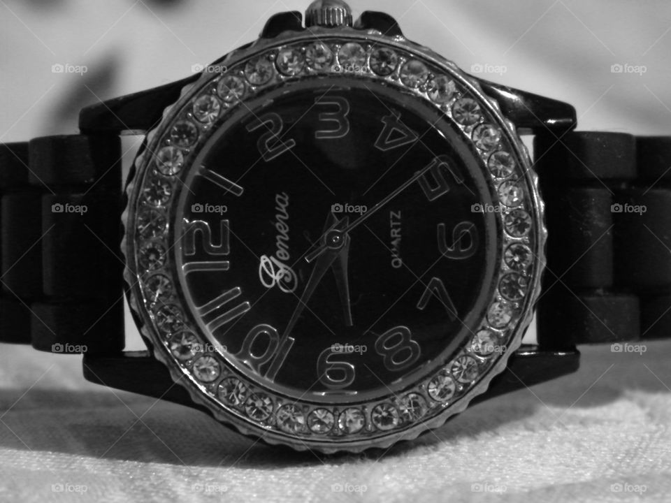 Watch. black and white close up of a special gift