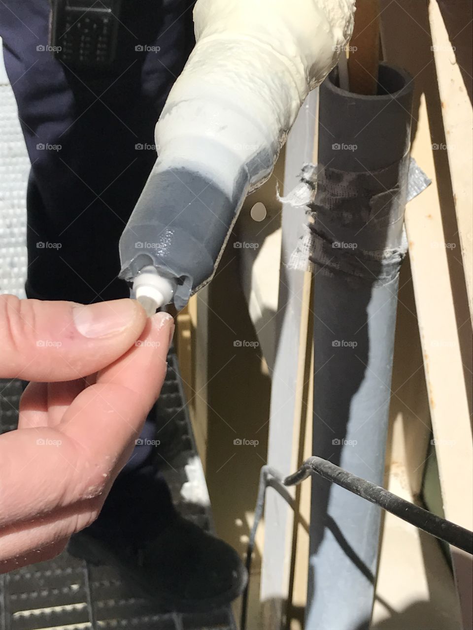 Close up of a pH probe with coating on it