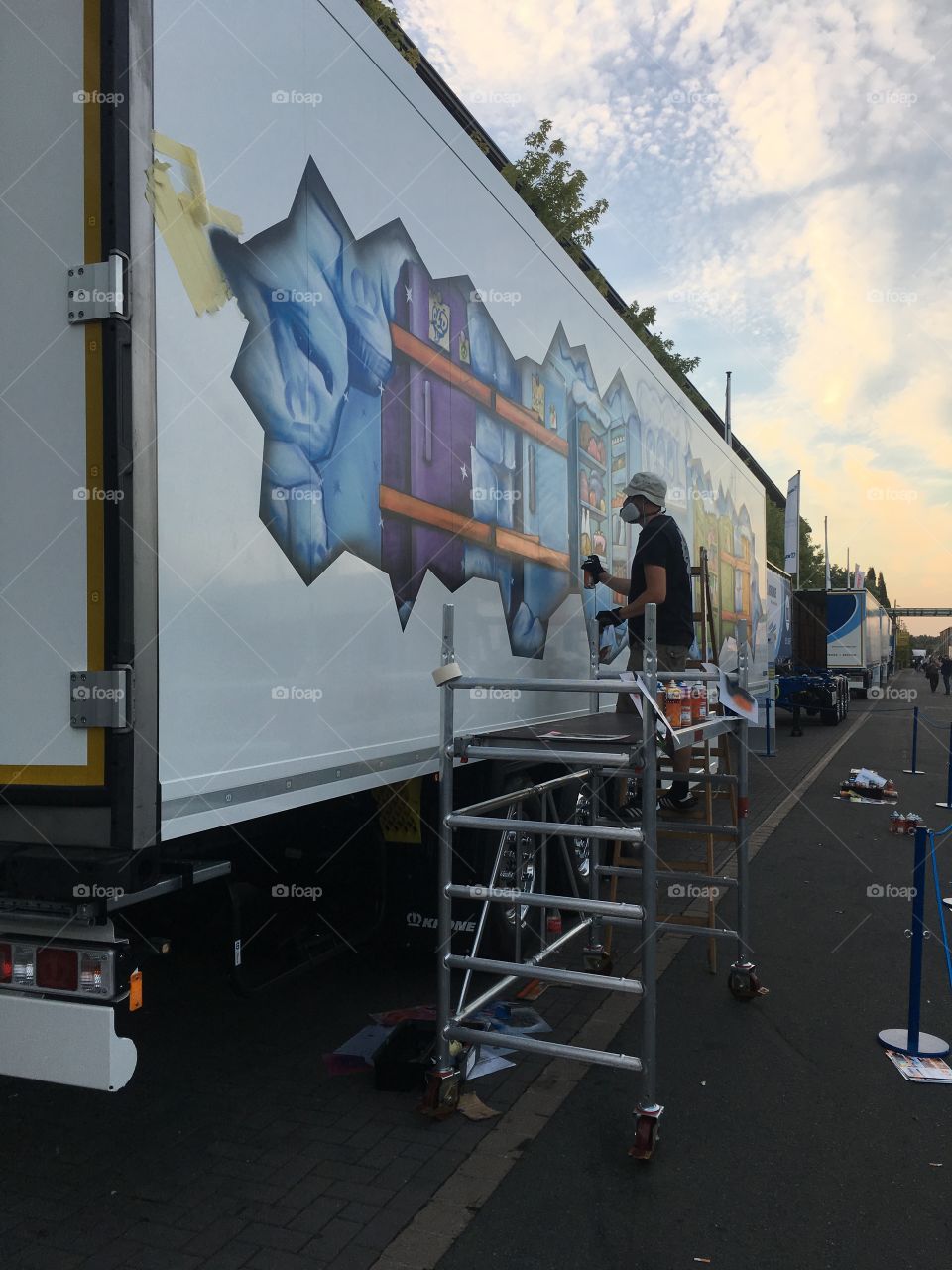Graffiti on Krone trailer 
