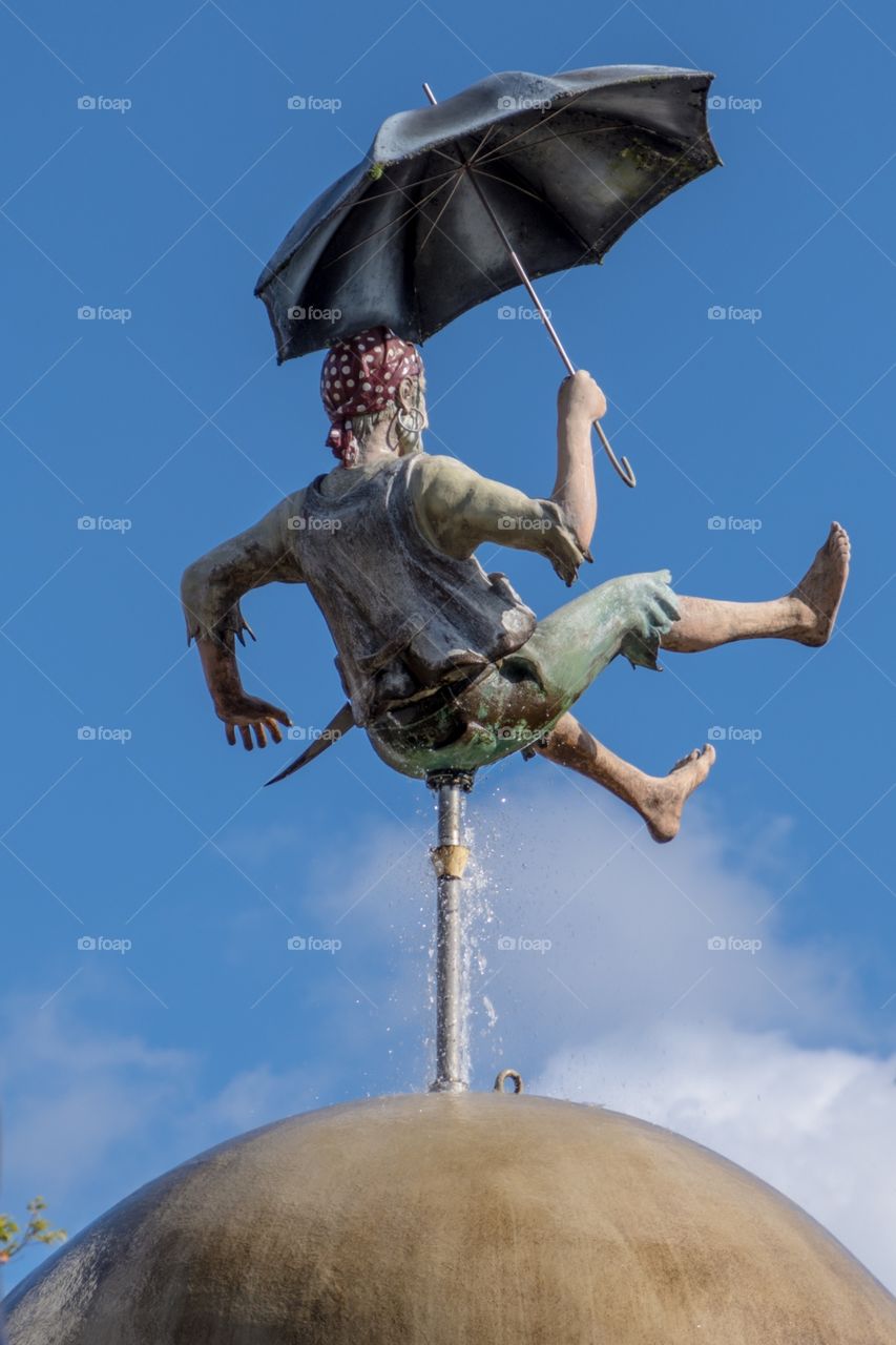Pirate with an umbrella