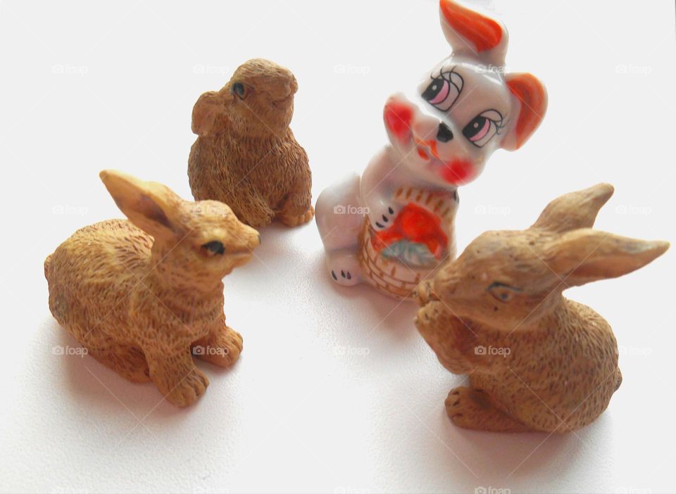 decorative rabbits souvenirs symbol New Year