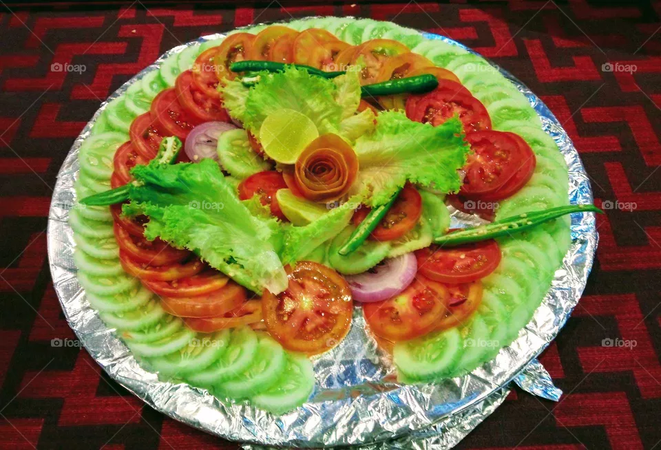 creative green healthy salad
