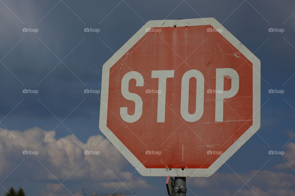 Stop Warnschild
