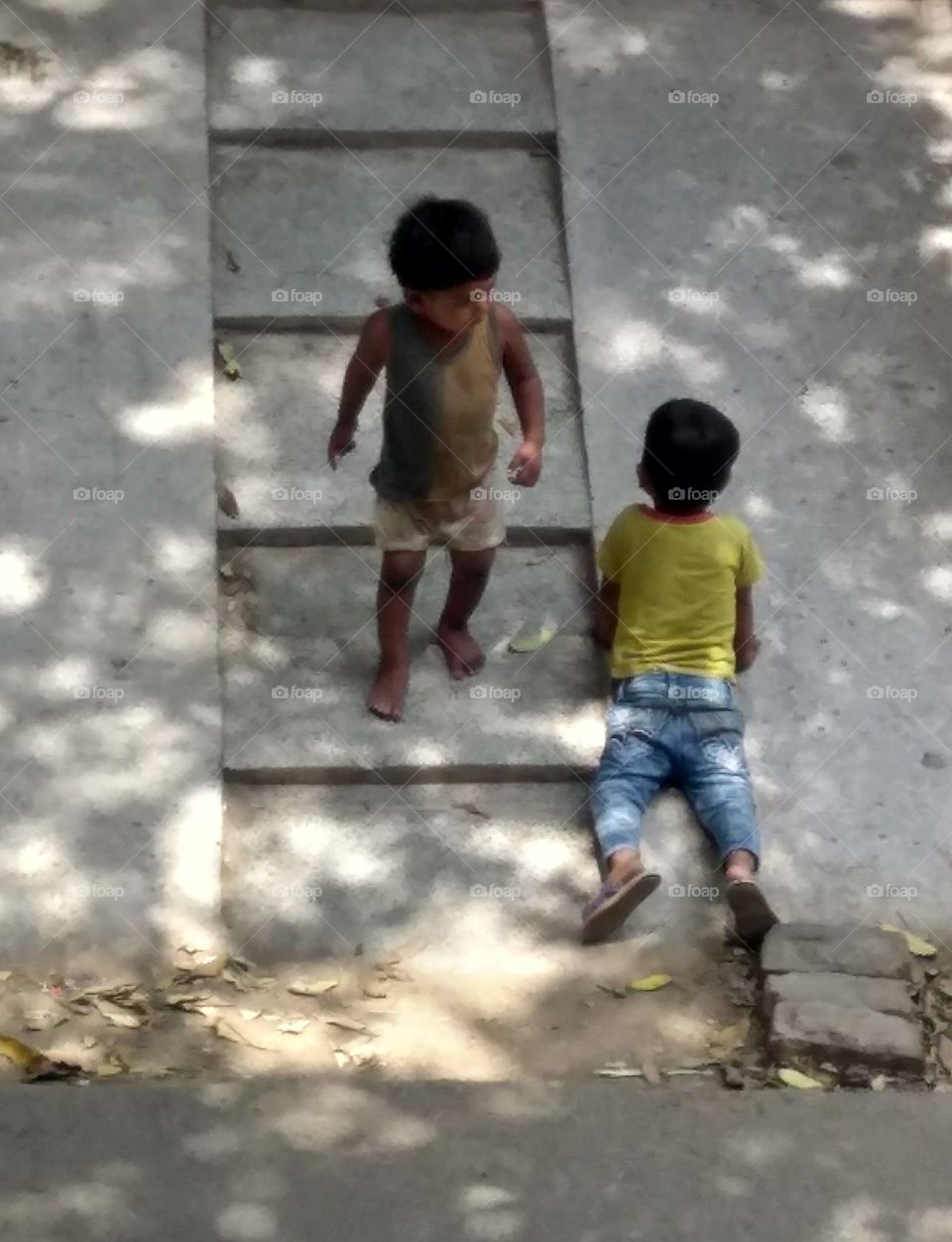 kids playing in the street