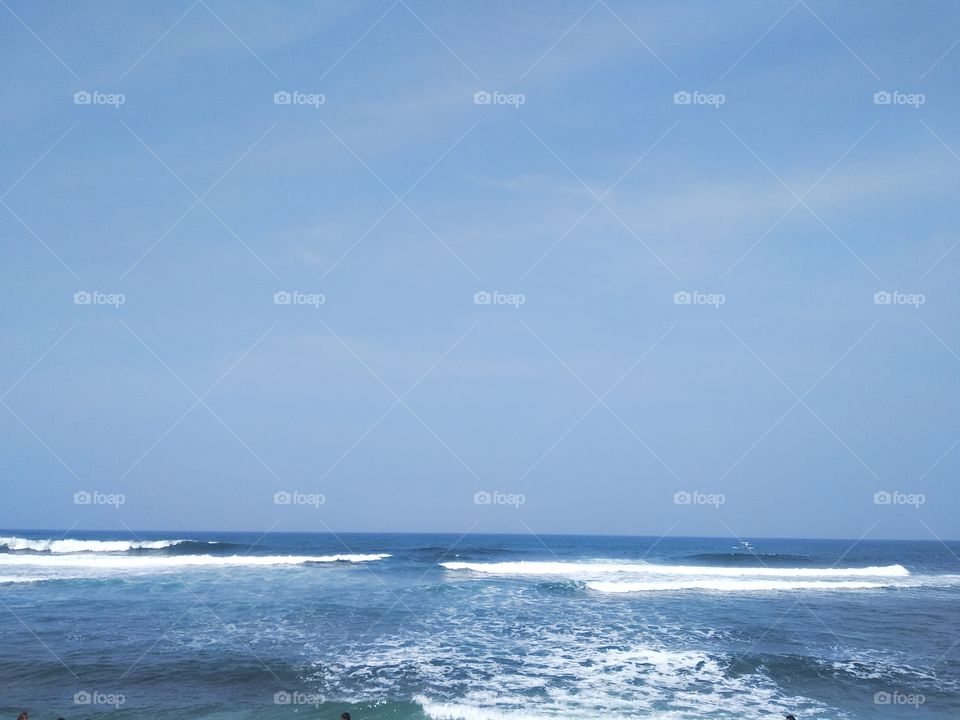 Beautiful waves on the beach