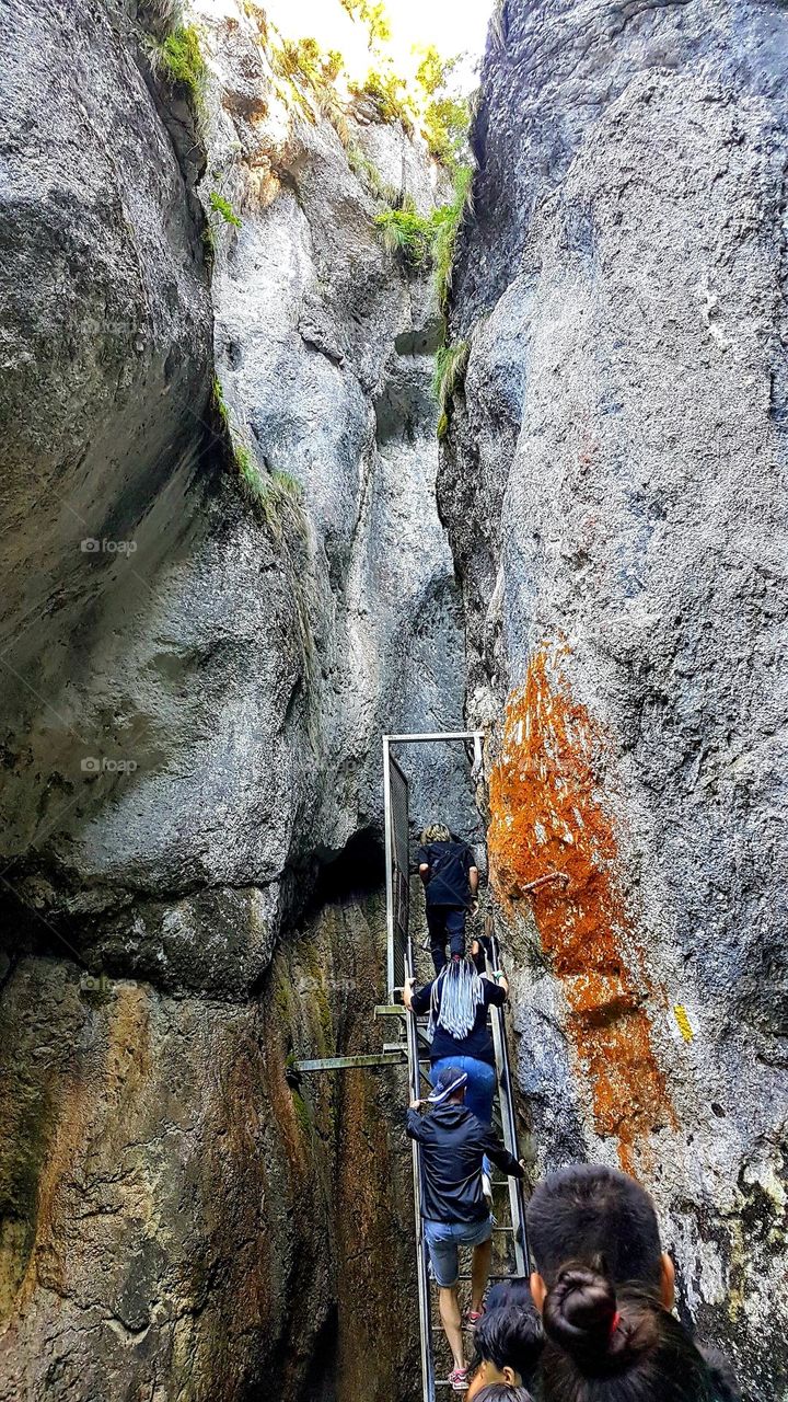 multiverse of peoples at canyon 7 steps, Brasov, Romania