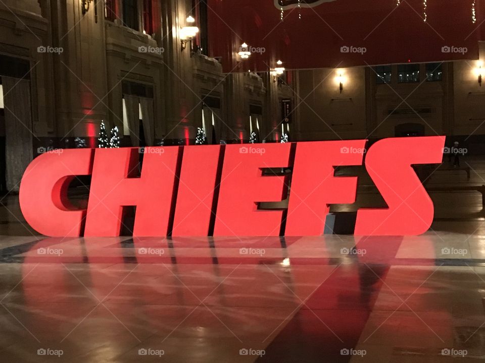 Large Chiefs Letters at Union Station