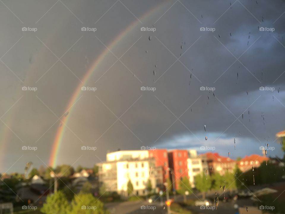 Rainbows and rain drops