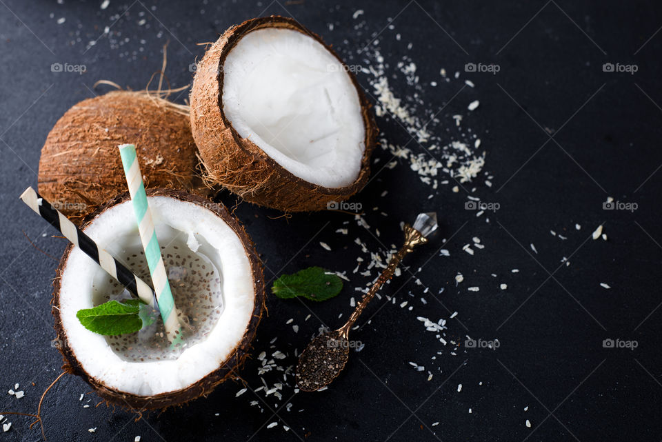 Fresh coconut juice